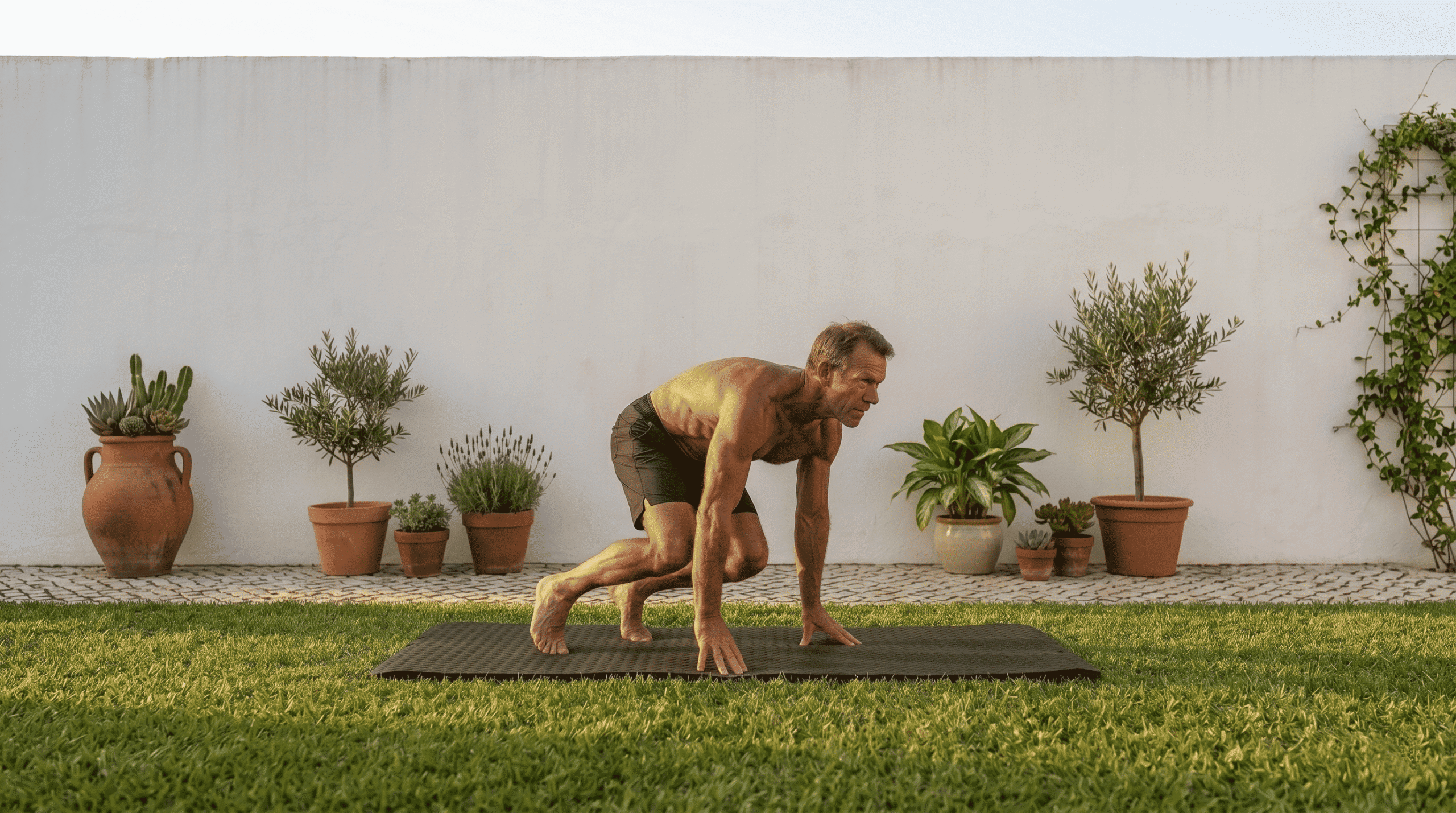 Dryland surf training exercises: A surfer carving a sharp, fluid rail-to-rail turn on a surfskate along a coastal road at sunset.
