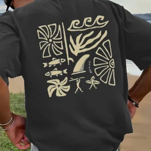 Ocean Icons Graphic Tee - Premium Lightweight Surf T-Shirt